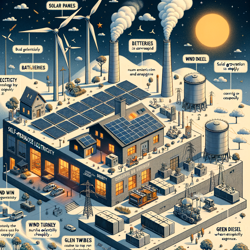 Gör en verklig bild av en energy hub för all din egen producerade el. från april till september genereras ca 70% av den totala solcellsproduktionen medan oktober till mars genereras endast ca 30%  av solenergi tillförsel .När solcellerna genererar som minst under vinterhalvåret stöttar batterierna anläggningen mest ekonomiskt och effektivt. Till exempel kan köpa elen billigt för att använda eller sälja när elen är dyr. Vindkraften är solcellernas motsats och är som mest effektiv  på vinterhalvåret när solinstrålningen är mindre samt kvällar och nätter när solcellerna inte producerar energi . Dieselgeneratorn: Den sista livlinan du har om du inte har täckning för sol,vind eller batteridrift och elnätet är helt nere eller frånkopplat. tankas med GRÖN diesel  Den kan även användas när elen är som dyrast och om du inte har tillräckligt med egenproducerad el då beroende på årstid kan det vara billigare att tanka generatorn med grön diesel än att  betala lägre för elen.